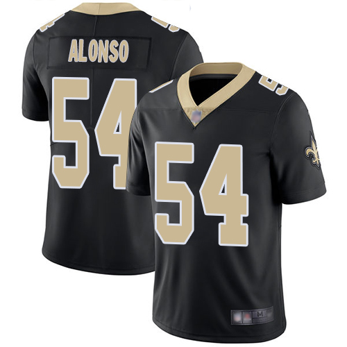 Men New Orleans Saints Limited Black Kiko Alonso Home Jersey NFL Football #54 Vapor Untouchable Jersey->new orleans saints->NFL Jersey